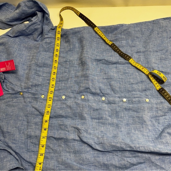 Lilly Pulitzer linen sea view Women's Blue Button-Up Shirt size XL NWT - Picture 11 of 11